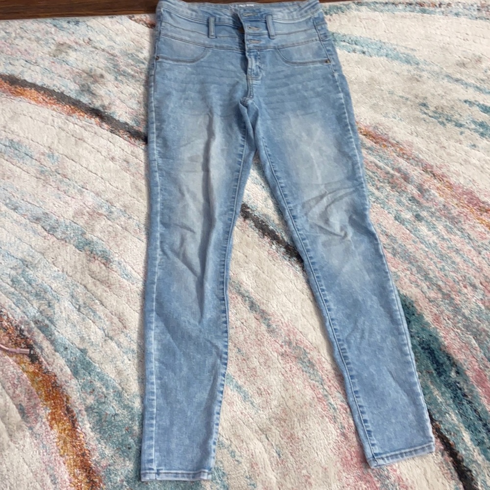 NOBO mid rise skinny blue jeggings.  So comfortable!